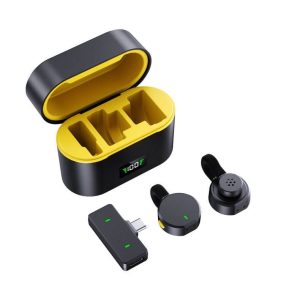 MS13 Wireless Lavalier Microphone with Digital Display Charging Case