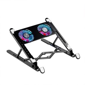 Model No. X3 | Foldable PBS Laptop Cooling Stand with Dual Low-Noise Fans (11"–17" Compatible)