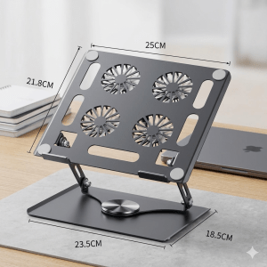 YL-912 360° Rotating Laptop Stand with Adjustable Quad-Cooling