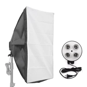 YE TL-4 4in1 Multi-Holder Studio E27 Socket Tricolor Lighting Kit with 50*70cm Softbox (Without Stand)