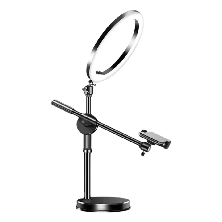 Overhead Desktop Tripod Stand with Ring Light & Ball Head
