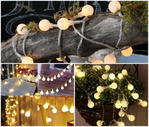 14 Feet Warm White LED Ball String Light