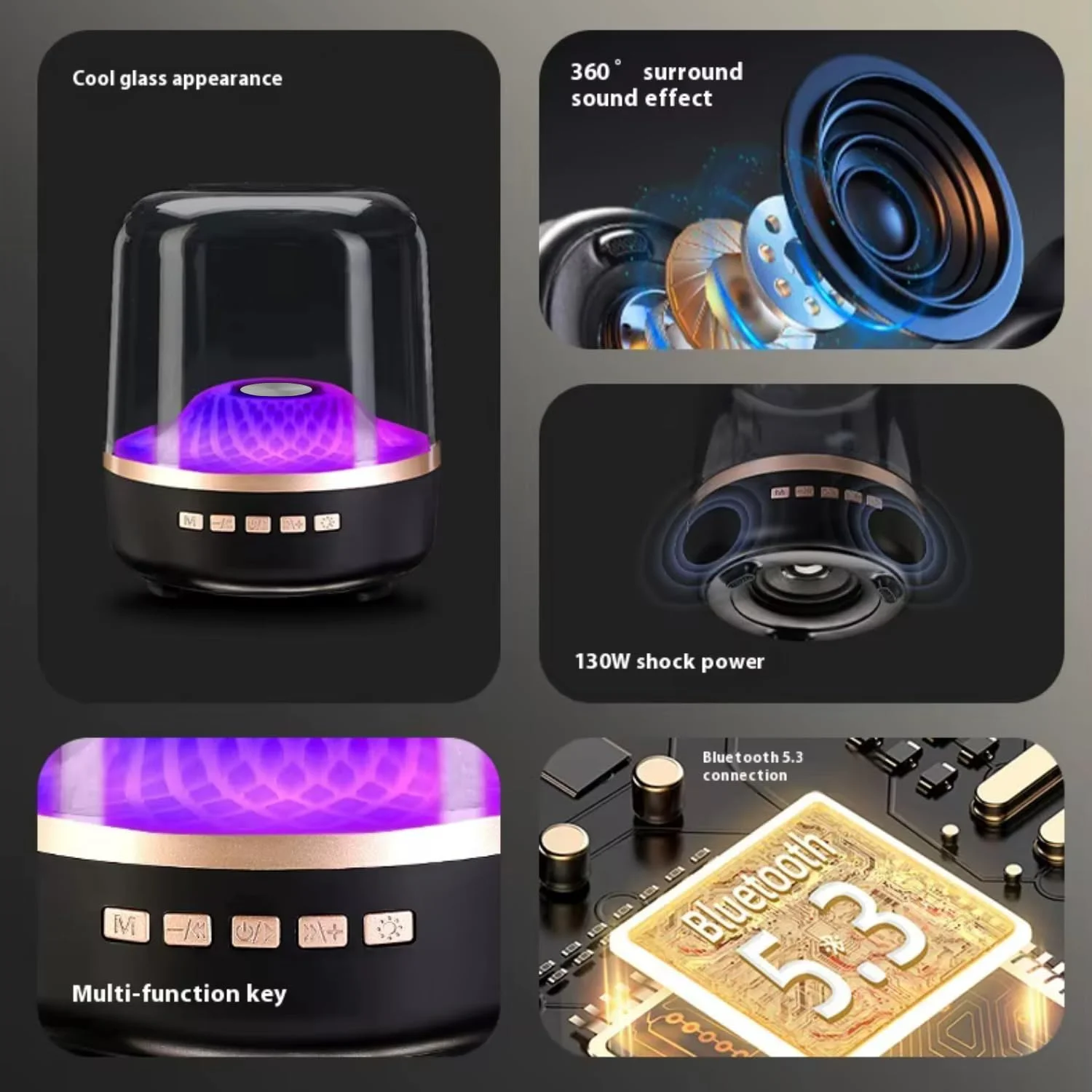 HALCON FF92 Mini Aura Bluetooth Speaker - Image 2
